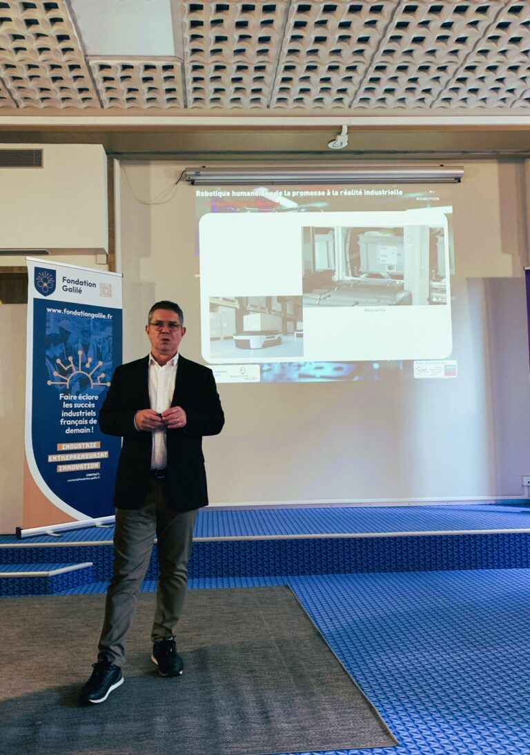 Intervention lors de la conférence sur la robotique humanoïde organisée par la Fondation Galilé et Robotics Valley